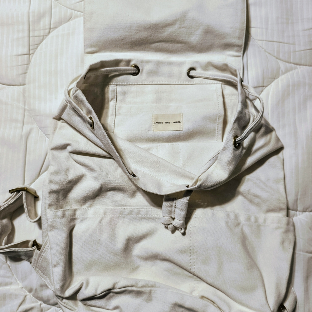 Elegant Cream Backpack by Laugh the Label